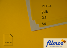 Laden Sie das Bild in den Galerie-Viewer, PET-A | A4 | 0,3 mm | Gelb | Thermoform