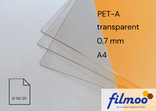 Laden Sie das Bild in den Galerie-Viewer, PET-A | A4 | 0,7 mm | transparent | Thermoform