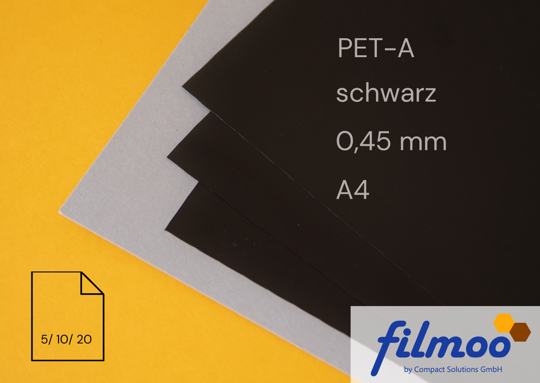 PET-A | A4 | 0,45 mm | schwarz | Thermoform