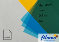 Hart-PVC | A4 | 0,2 mm | blau | Bastelfolie