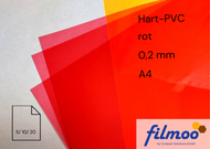 Hart-PVC | A4 | 0,2 mm | rot | Bastelfolie