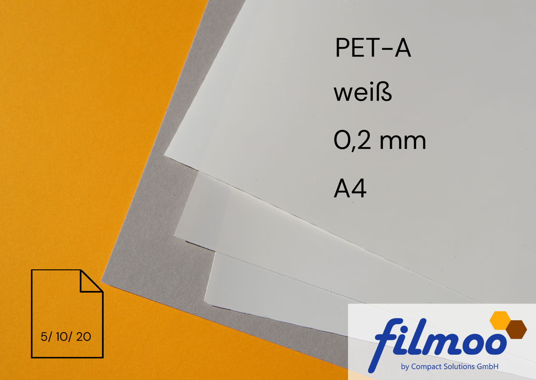PET-A | A4 | 0,2 mm | weiß | Thermoform